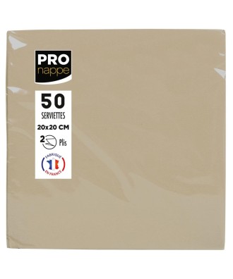 50Serviettes OUATE microgauf20X20Ficelle