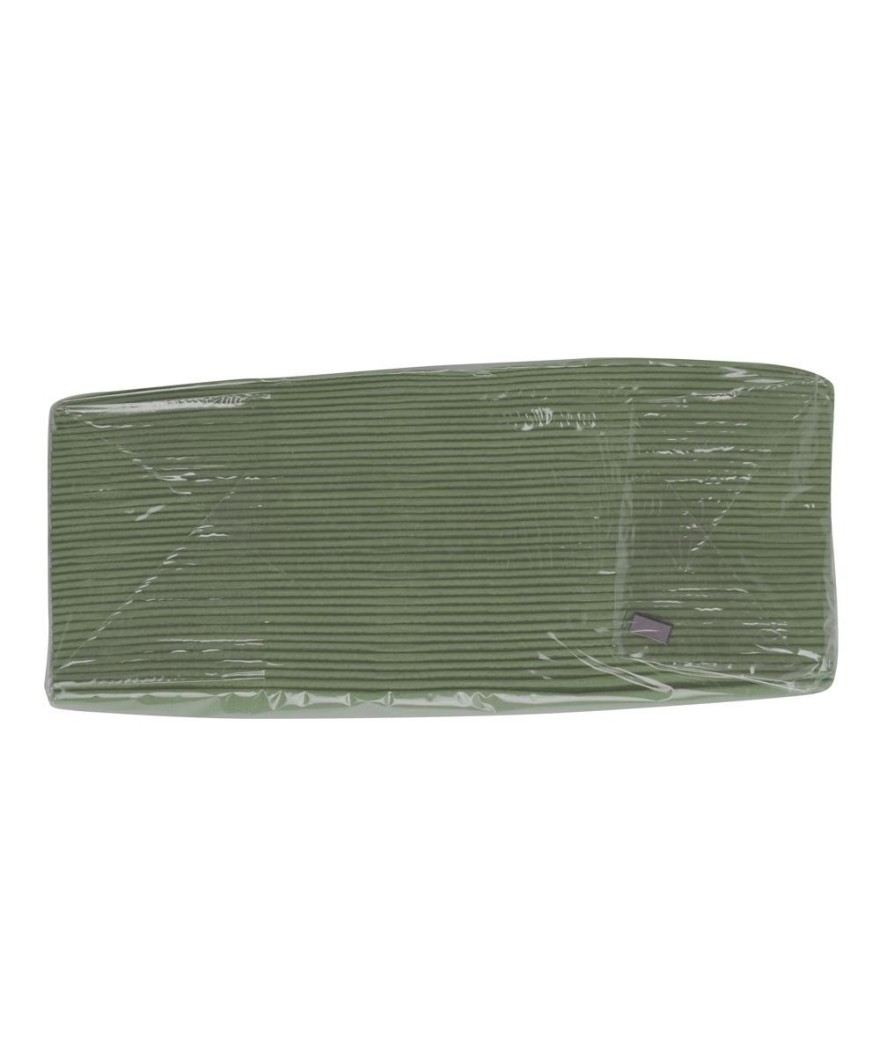 50Serv.OUATE micro-gaufré 20X20 V.olive