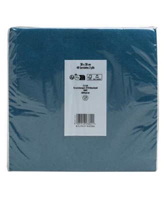 40 Serviettes OUATE38X38cmBleu Pacifique