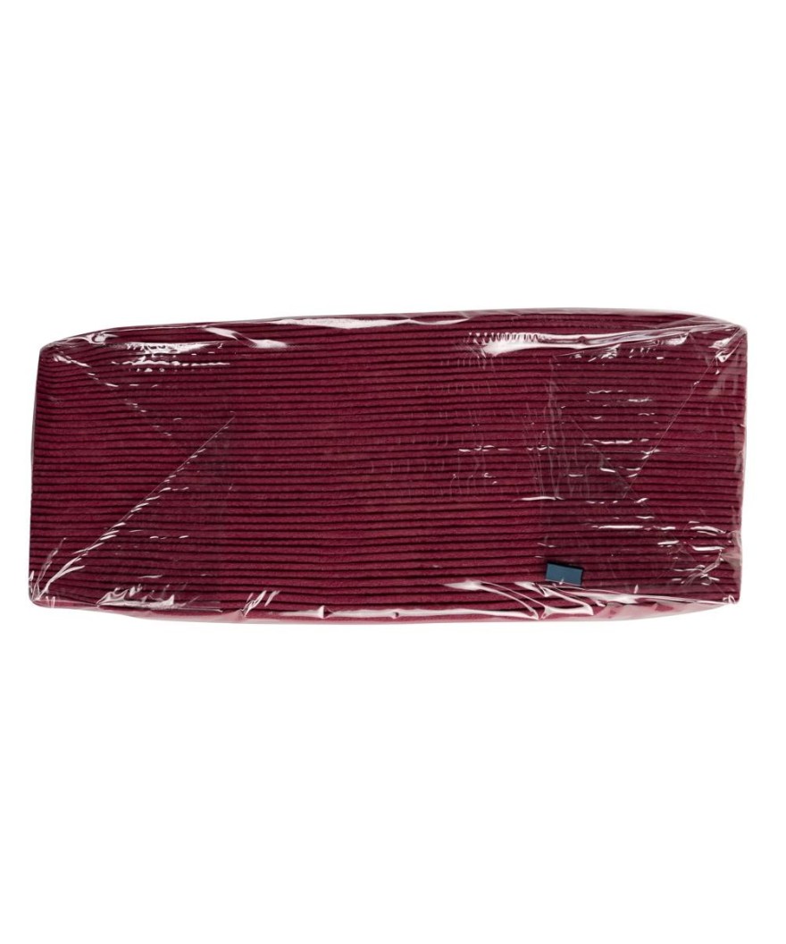 40Serv.OUATE microgaufré38X38 Bordeaux