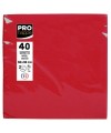 40Serviettes OUATE micro-gauf.38X38Rouge