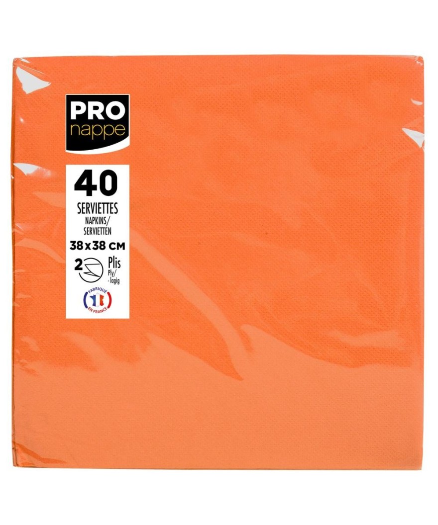 40Serviettes OUATE micro-gauf38X38Orange