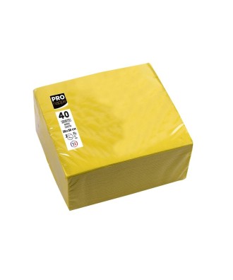 40Serviettes OUATE micro-gauf.38X38Jaune