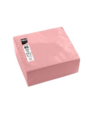 40Serv.OUATE micro-gauf.38X38Rose poudré