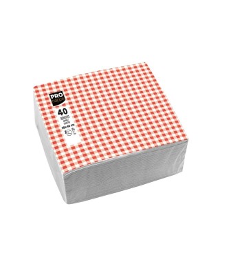 40Serviettes OUATE imprimées 38X40 Vichy