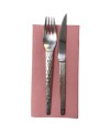 40 Serv.OUATE pliées1/8 38x38 Vieux Rose