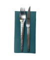 40 Serv. OUATE pliées 1/8 38x38 Bleu Pac