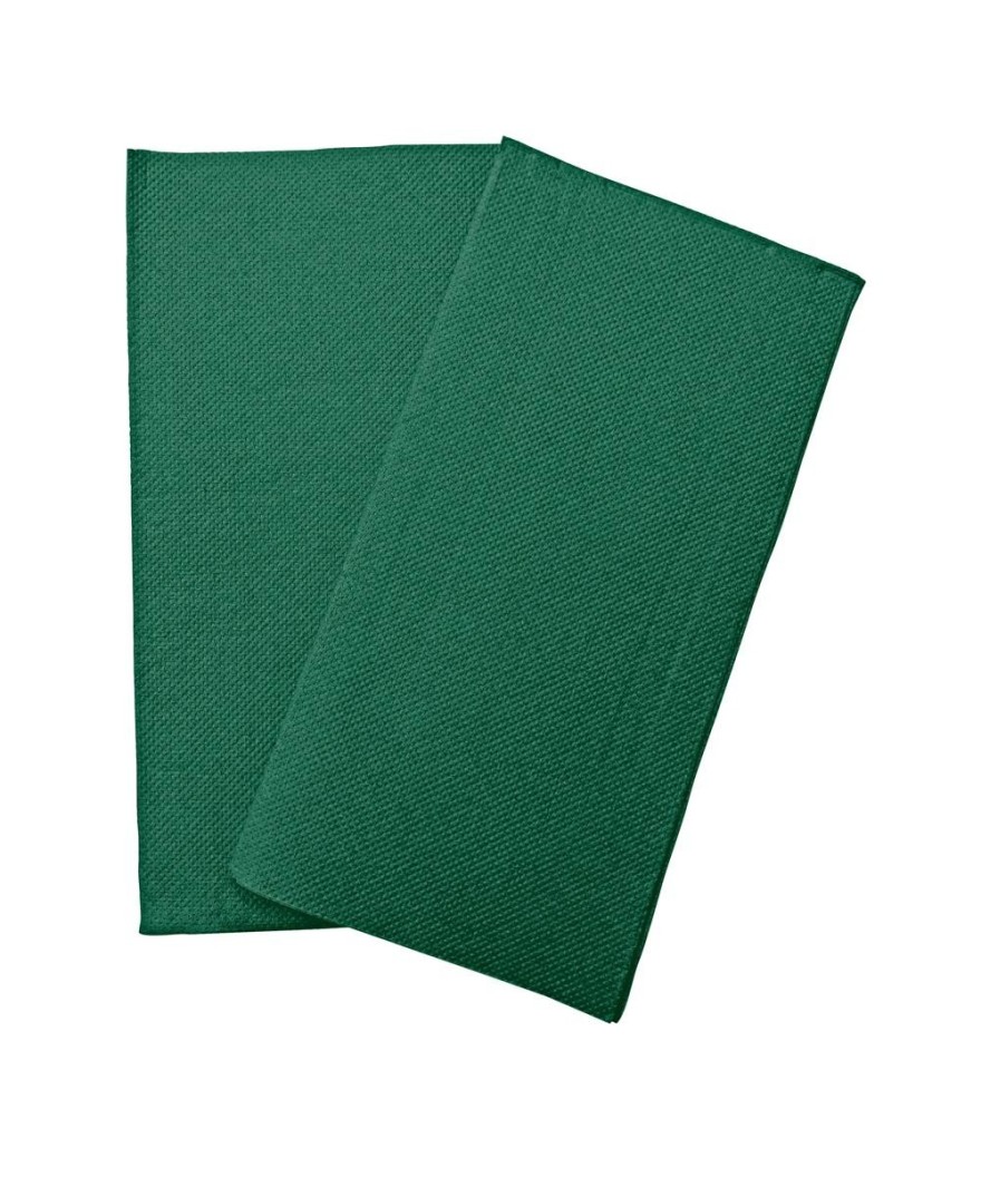40 Serv.OUATE pliées 1/8 38x38Vert Sapin