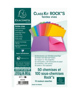 Pack 50 chem.+100 sous-chem. ROCK''S ass