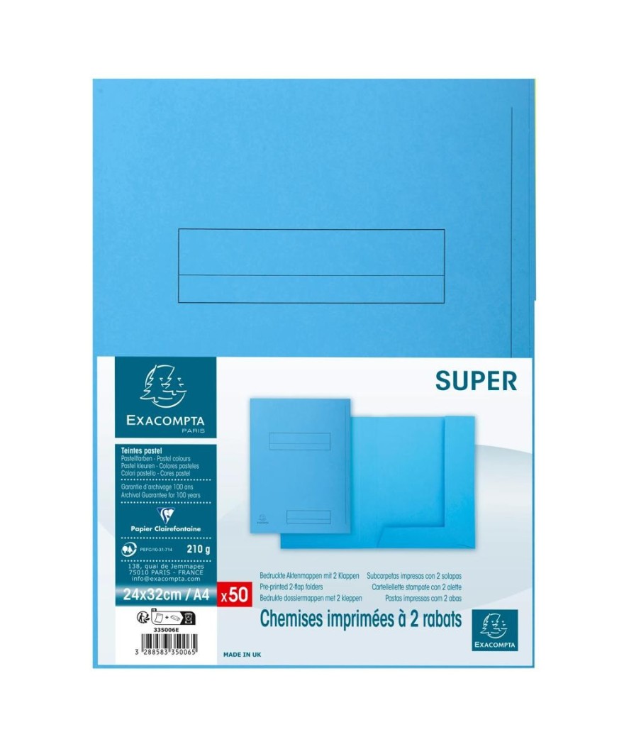Pt 50 chem. 2 rabats SUPER 210 bleu cl.