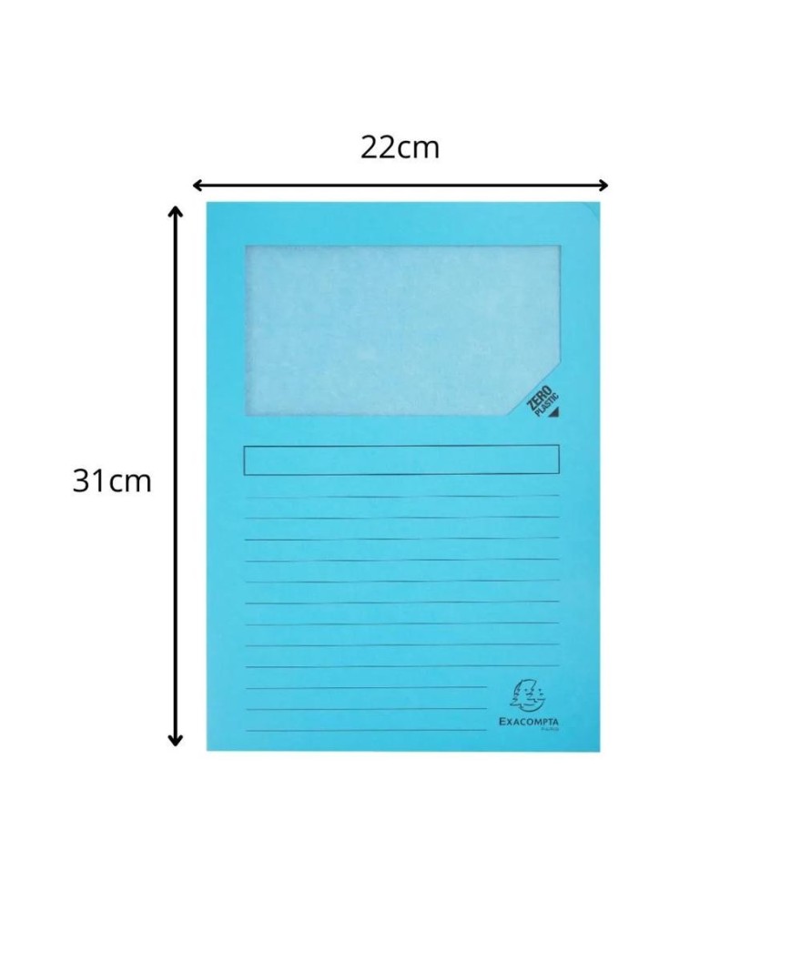 Pt 100 chemises à fenêtre SUPER bleu c.