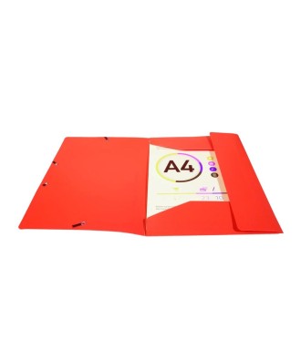 Chem.3RAB.+élast. PP5/10e A4 Opak Rouge