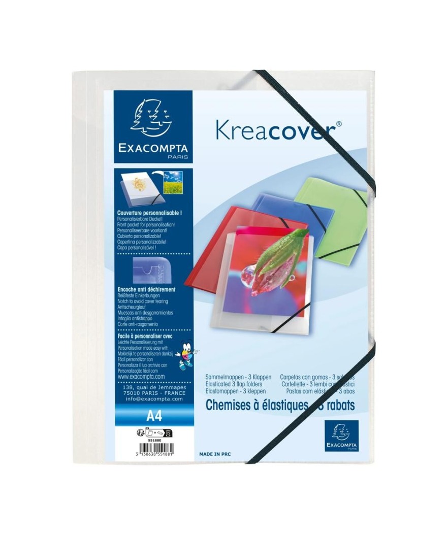 Chem.3 rab.élast.Perso PP A4 KC trans.Bl