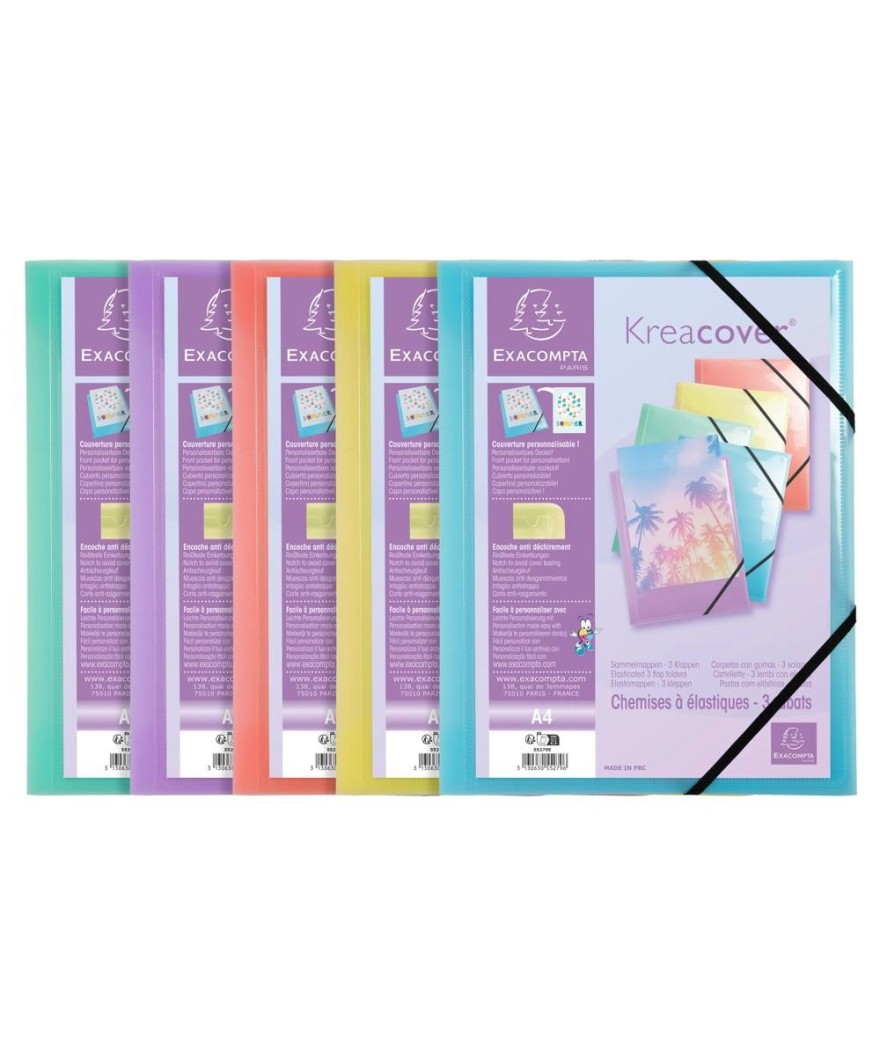 Chem. 3rab elast. PP A4 KREAC PASTEL ass