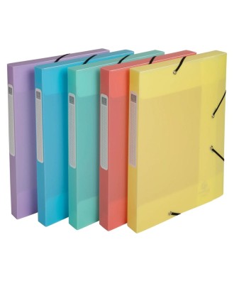 Bte classement A4 D25mm PP Chrom.Pastel