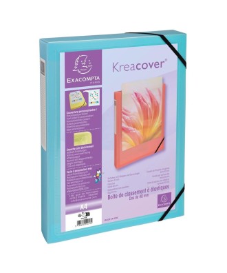 Bte class.élast. D40 PP KREAC PASTEL ass