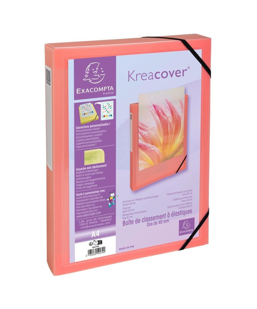 Bte class.élast. D40 PP KREAC PASTEL ass