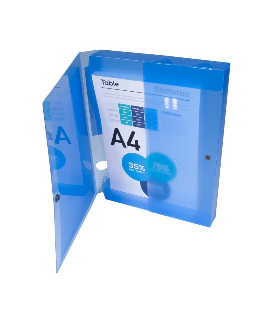 Boite class. pression D40 KC Trans. bleu