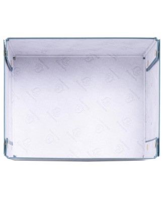 Boite rangement à plat A5+ bleu canard