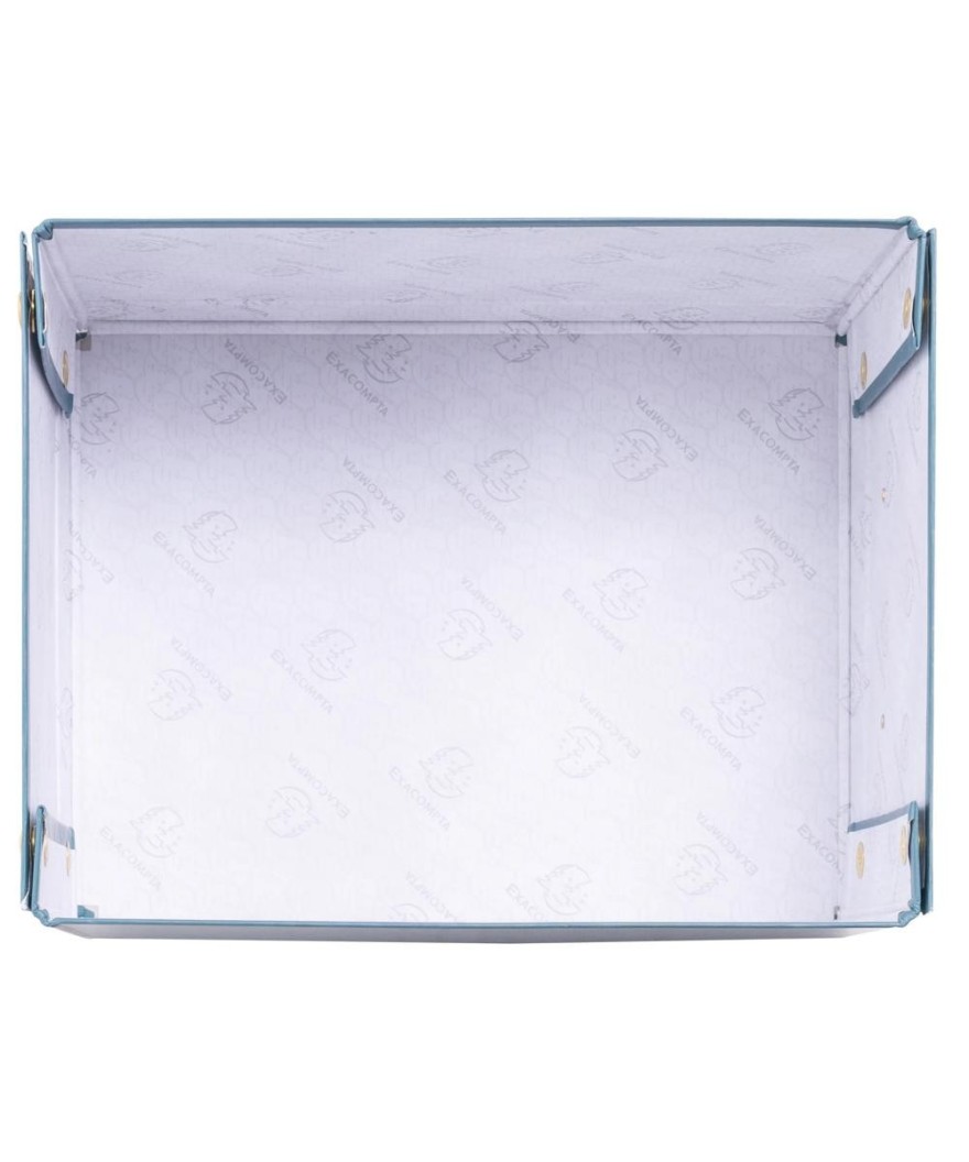 Boite rangement à plat A5+ bleu canard