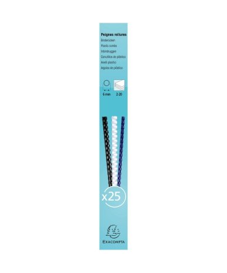 Boite 25 peignes plastique 6mm A4