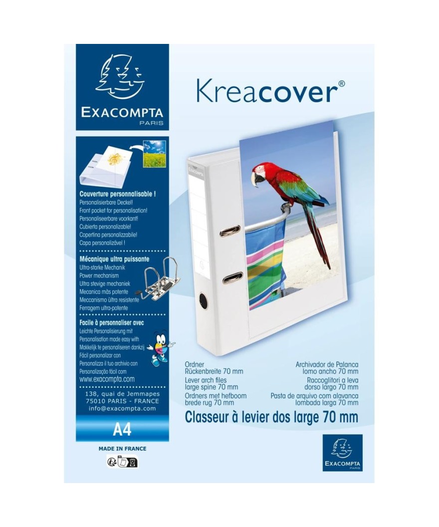 C.L PVC perso KC A4 D70 PremTouch blanc
