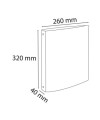 Classeur PP Remb. 4anx 30mm A4 Bleu clai
