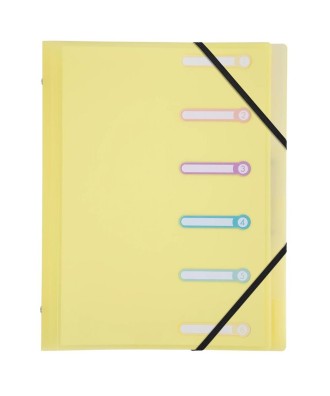 Trieur PP 6 compartiments Chrom.Pastel