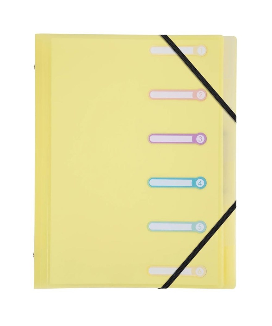 Trieur PP 6 compartiments Chrom.Pastel