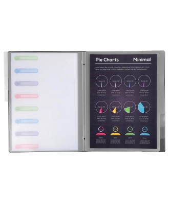 Trieur 8 comp 3 rabats PP Noir