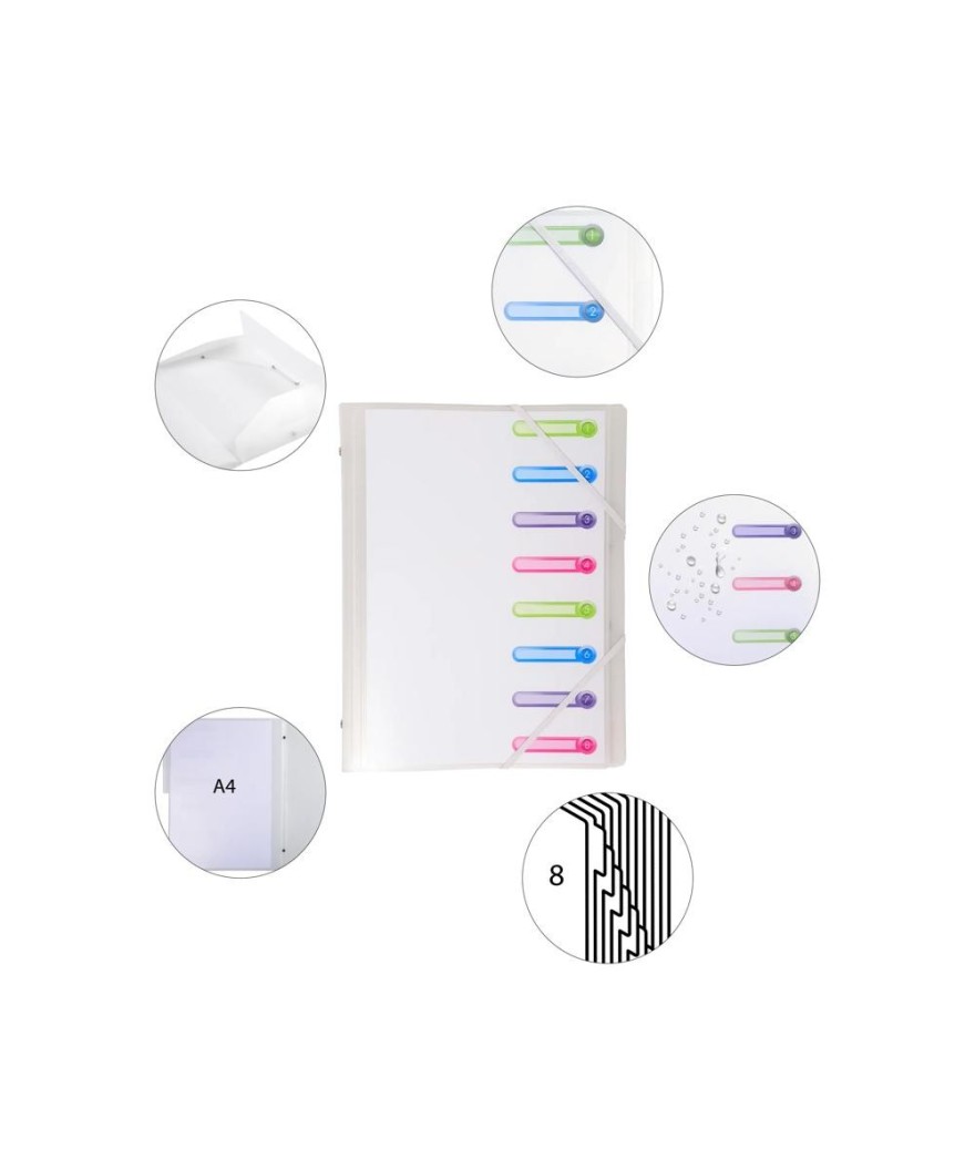 Trieur 3 rab. 8 comp PP Chromaline blanc
