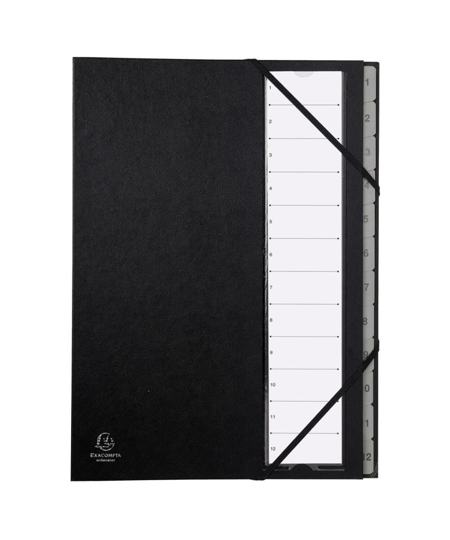 Trieur 12 compartiments Numériques Noir