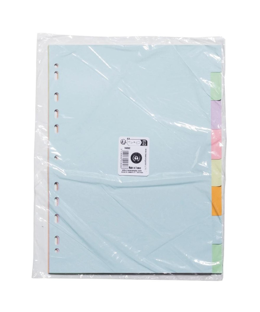 INTERC.CARTE FORTE A4 8P.Coul Pastel