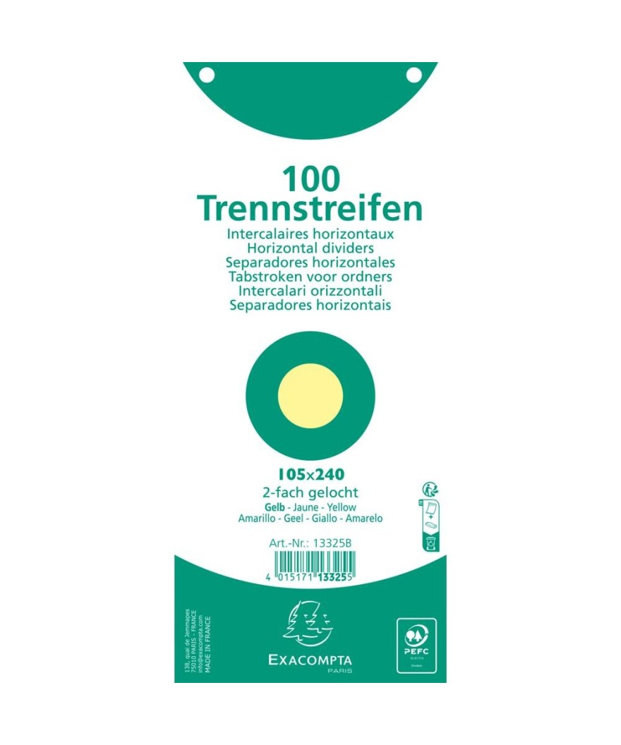 100 F. intercal. 105/240 jaune perf S/F