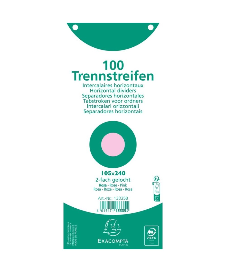 100 F. intercal. 105/240 rose perf S/F