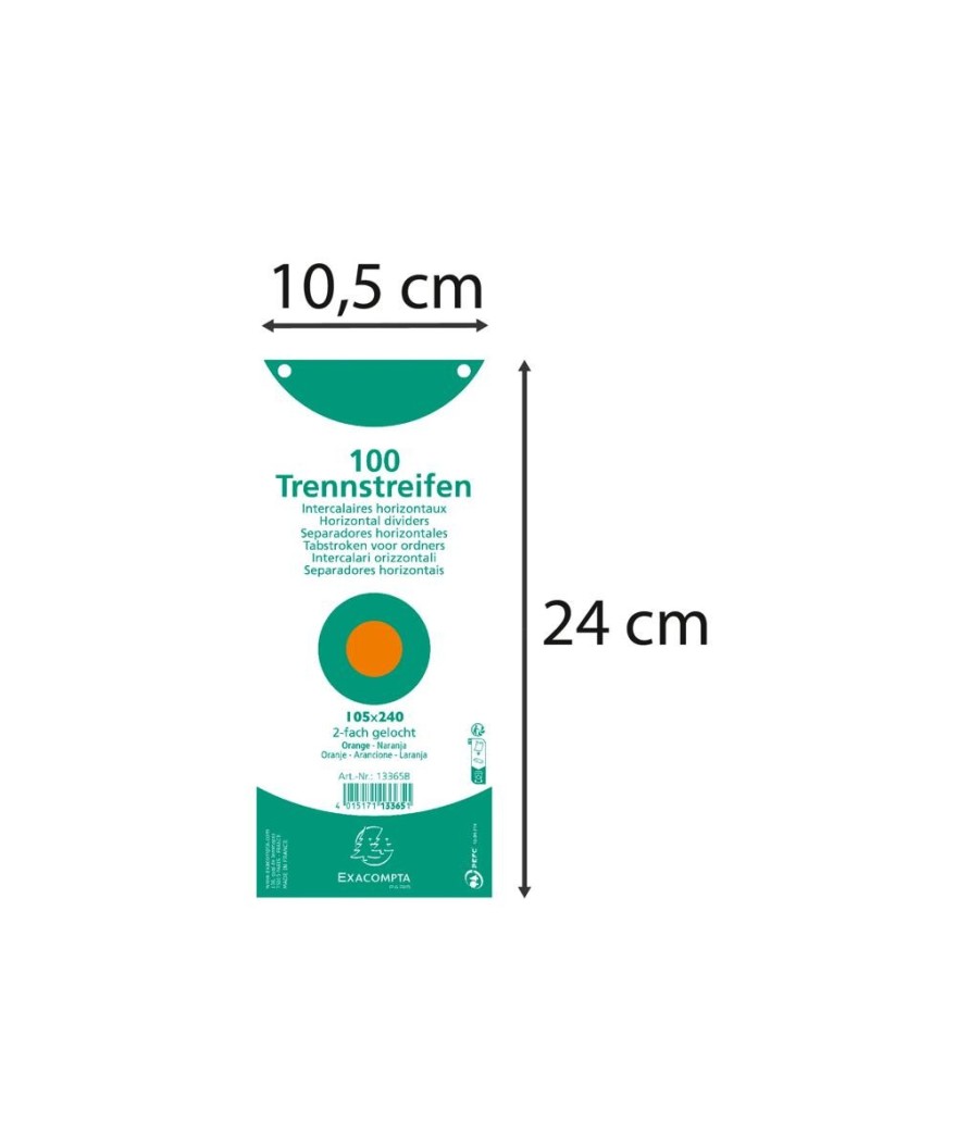 100 F. intercal. 105/240 orange perf S/F