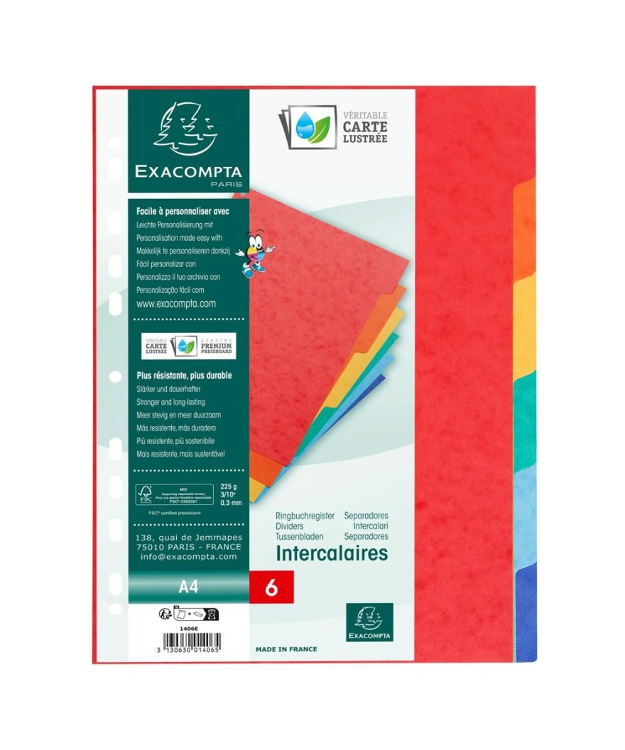 INTERCAL. A4 CARTE LUSTREE 6 POSITIONS