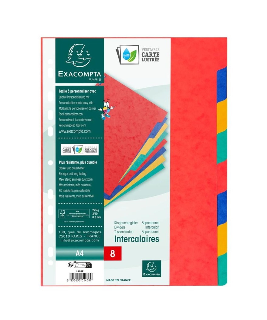 INTERCAL. A4 CARTE LUSTREE 8 POSITIONS