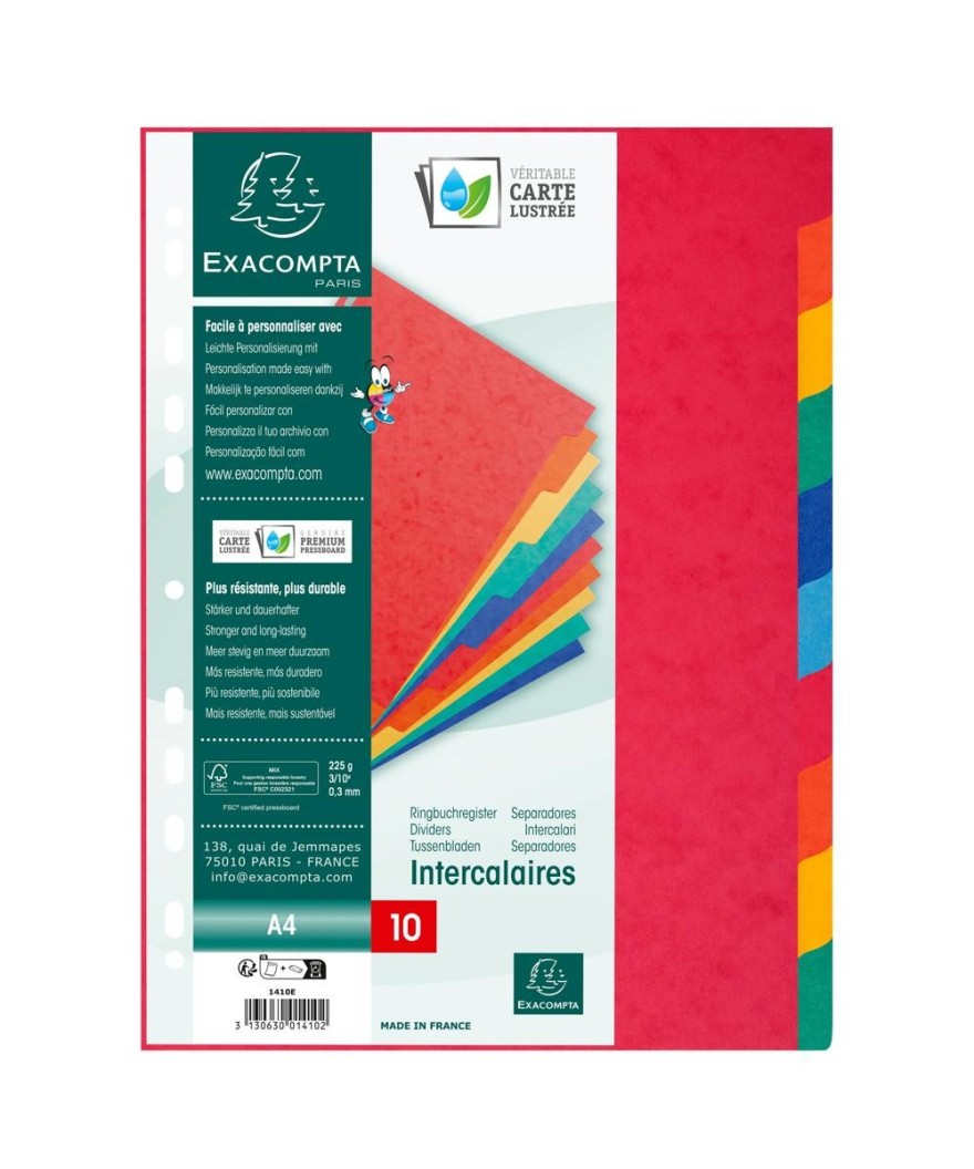 INTERCAL. A4 CARTE LUSTREE 10 POSITIONS