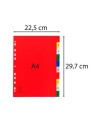 Intercalaires 1-10 A4 PP onglets imprimé