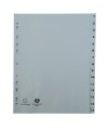 Intercal.impr.A4 Num.1-15 PP recycl gris