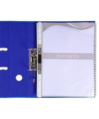 Intercalaires 1-31 A4+ PP gris ongl.imp.