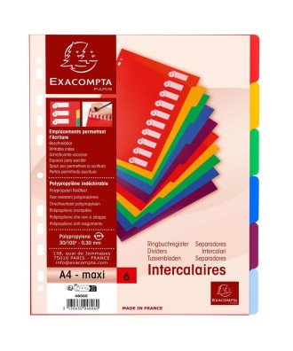 Intercalaire  XXL PP 30/100 6 positions