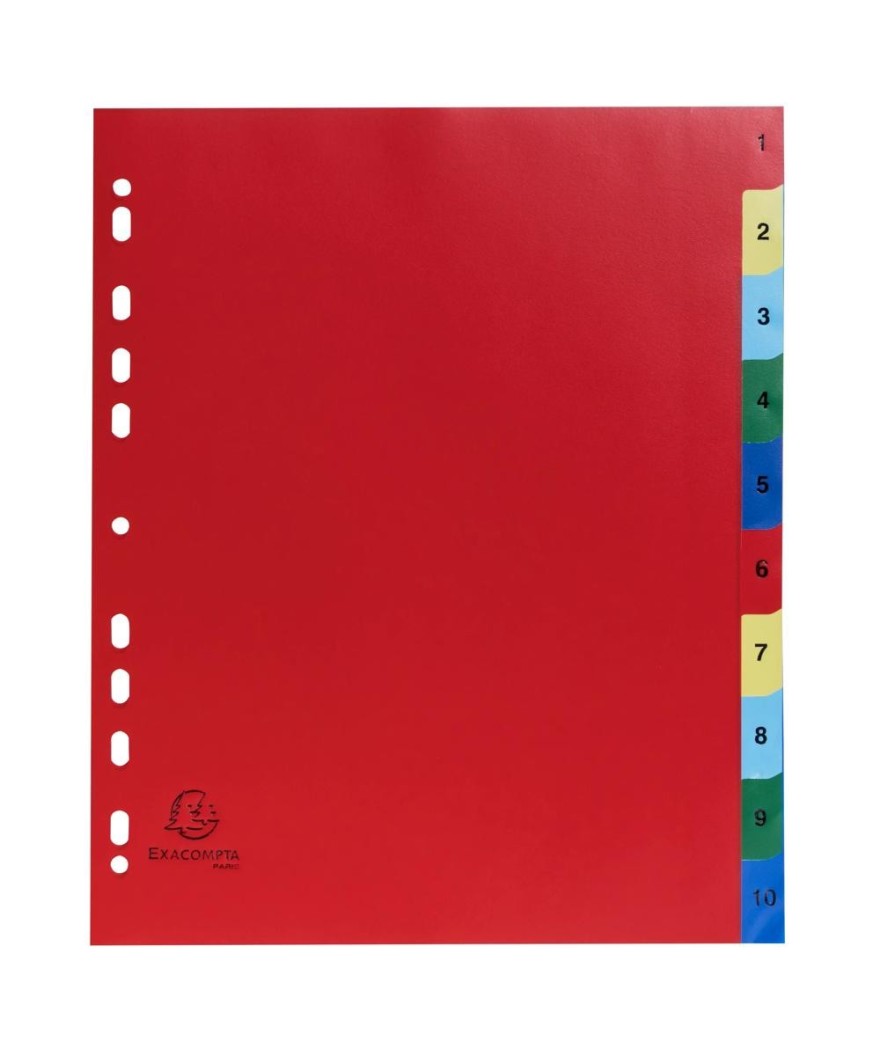 Intercalaires 1-10 A4+ PP onglets impr.