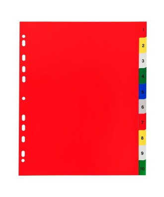 Intercalaires 1-10 A4+ PP onglets impr.