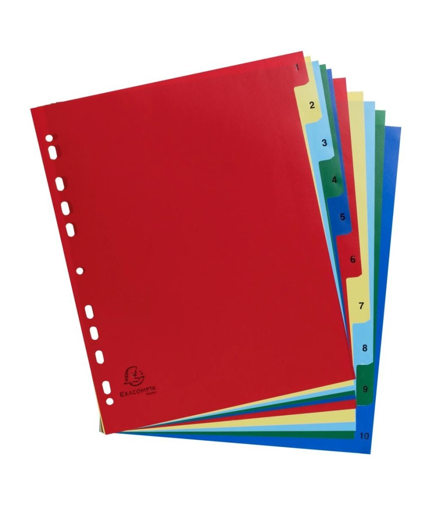 Intercalaires 1-10 A4+ PP onglets impr.