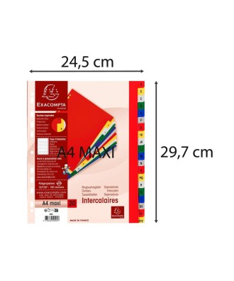 Intercalaires A-Z A4+ PP onglets impr.