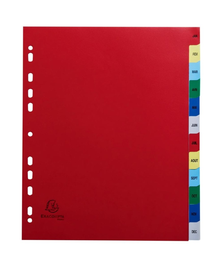 Intercalaires Mois A4+ PP onglets impr.