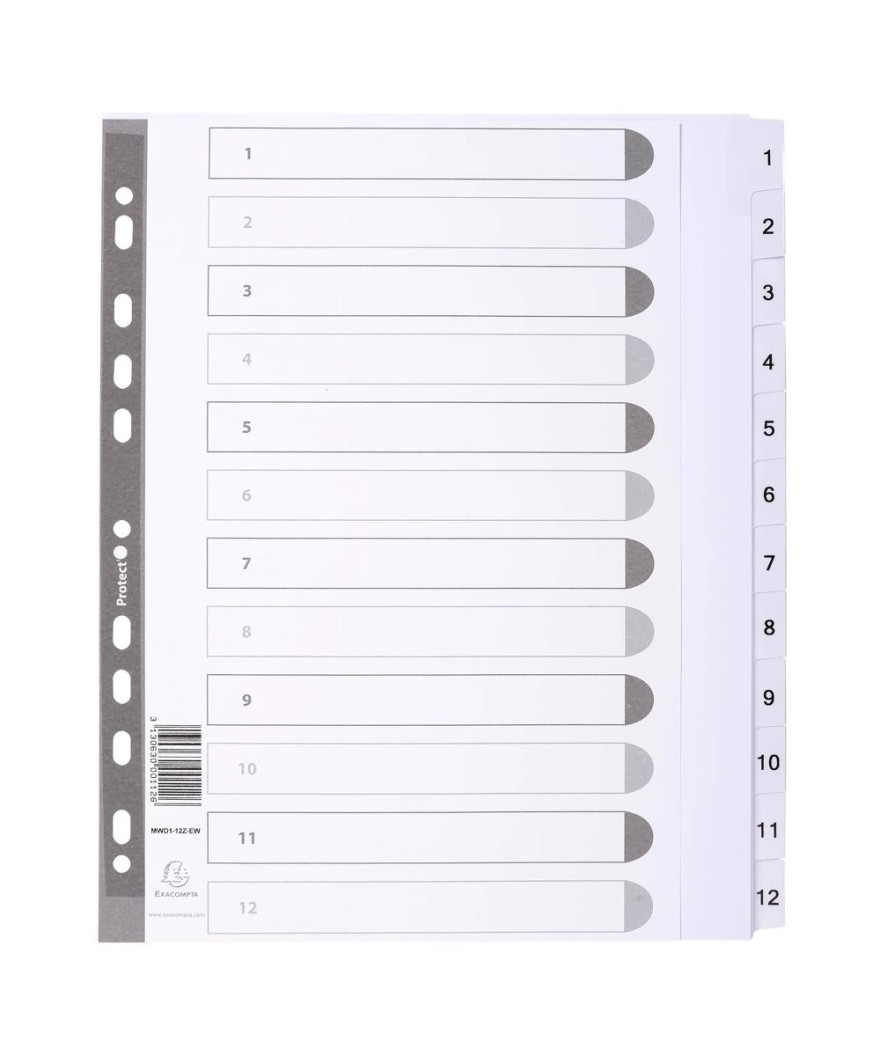 Intercal.carte blanche A4+ 12 Pos.1-12