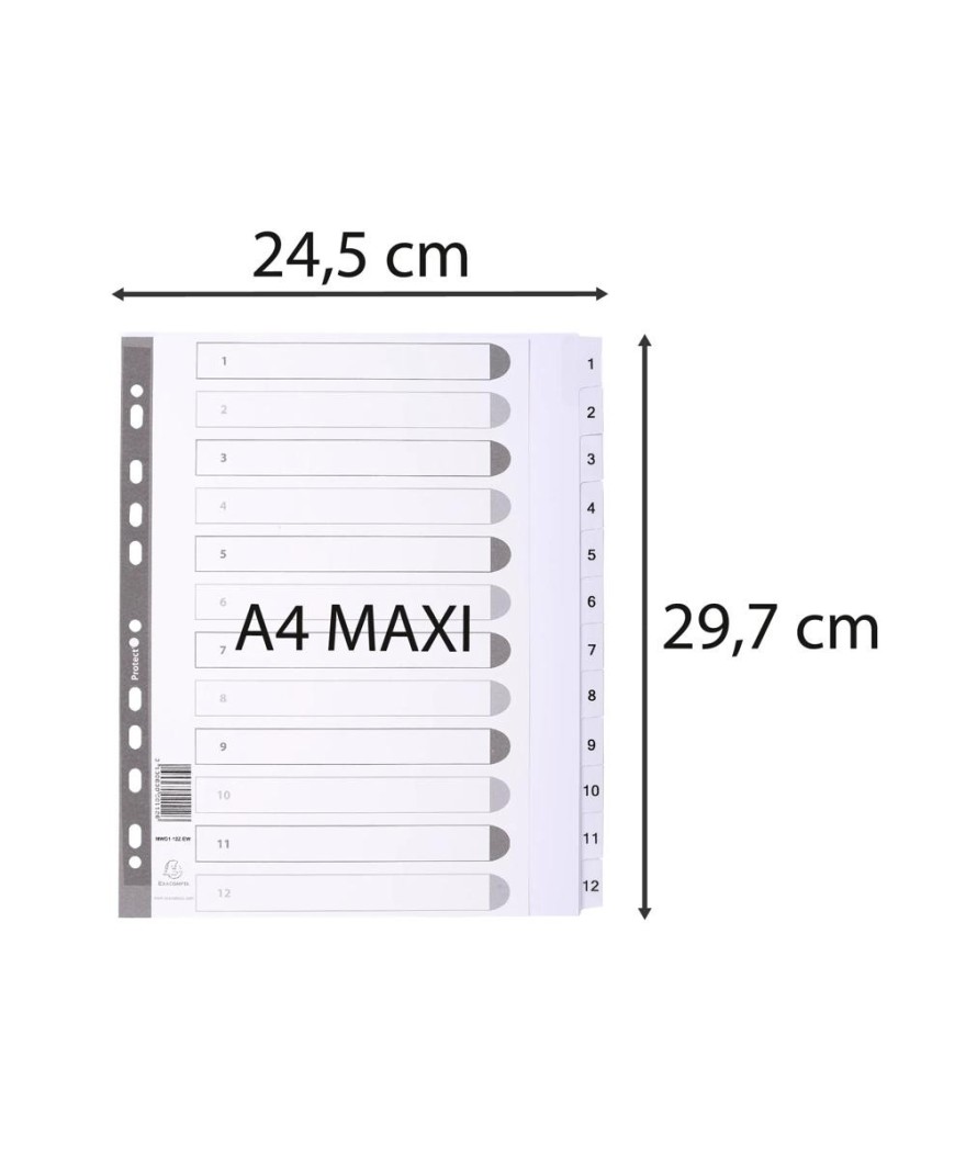 Intercal.carte blanche A4+ 12 Pos.1-12
